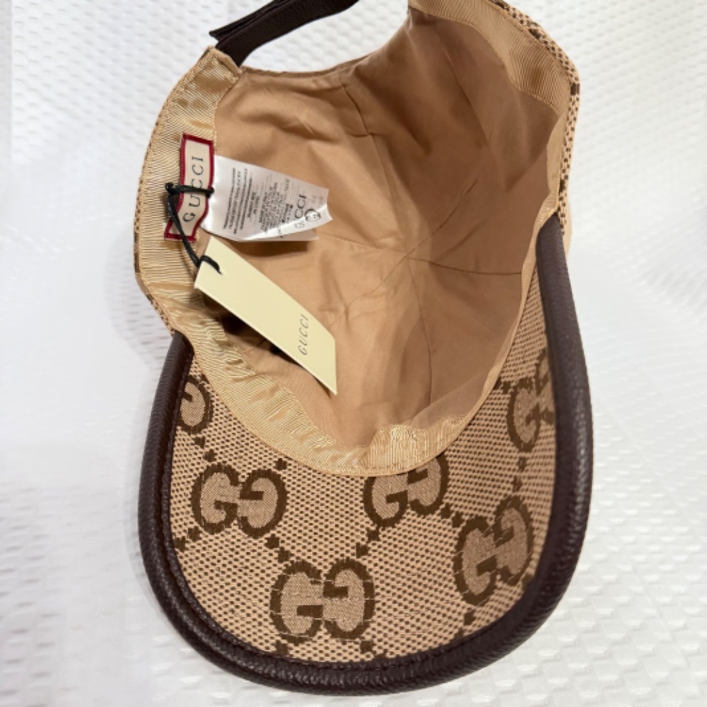 Gucci Beige GG Canvas Baseball Cap - Picture 6 of 6